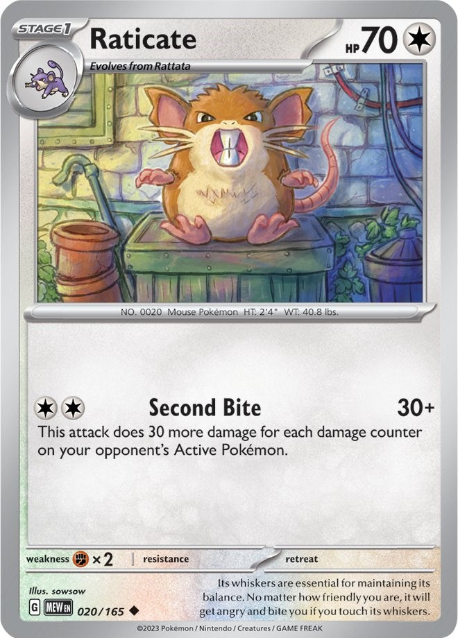 Raticate (020/165) [Scarlet & Violet 151] | Good Games Cannington
