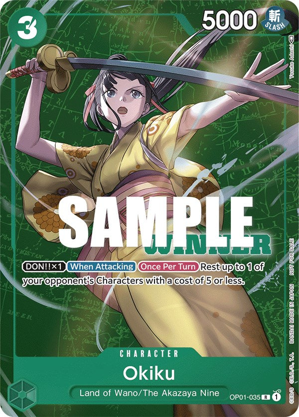 Okiku (Tournament Pack Vol. 4) [Winner] [One Piece Promotion Cards] | Good Games Cannington
