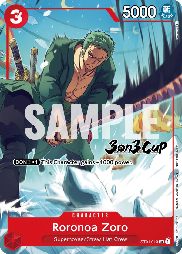 Roronoa Zoro (3-on-3 Cup) [Participant] [One Piece Promotion Cards] | Good Games Cannington
