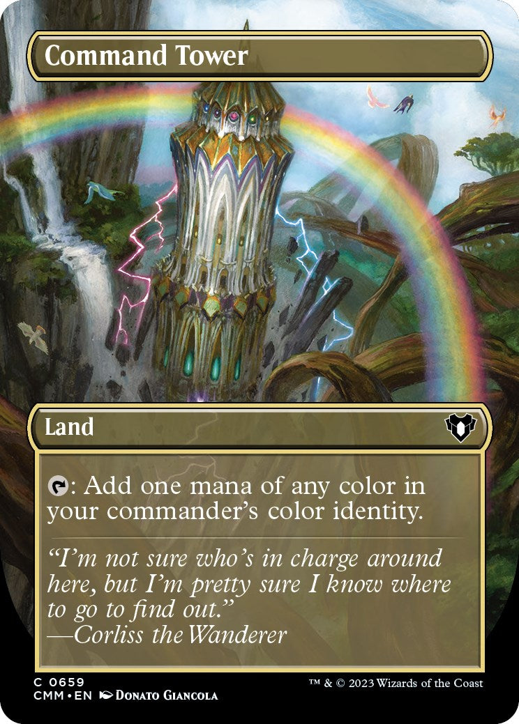 Command Tower (Borderless Alternate Art) [Commander Masters] | Good Games Cannington