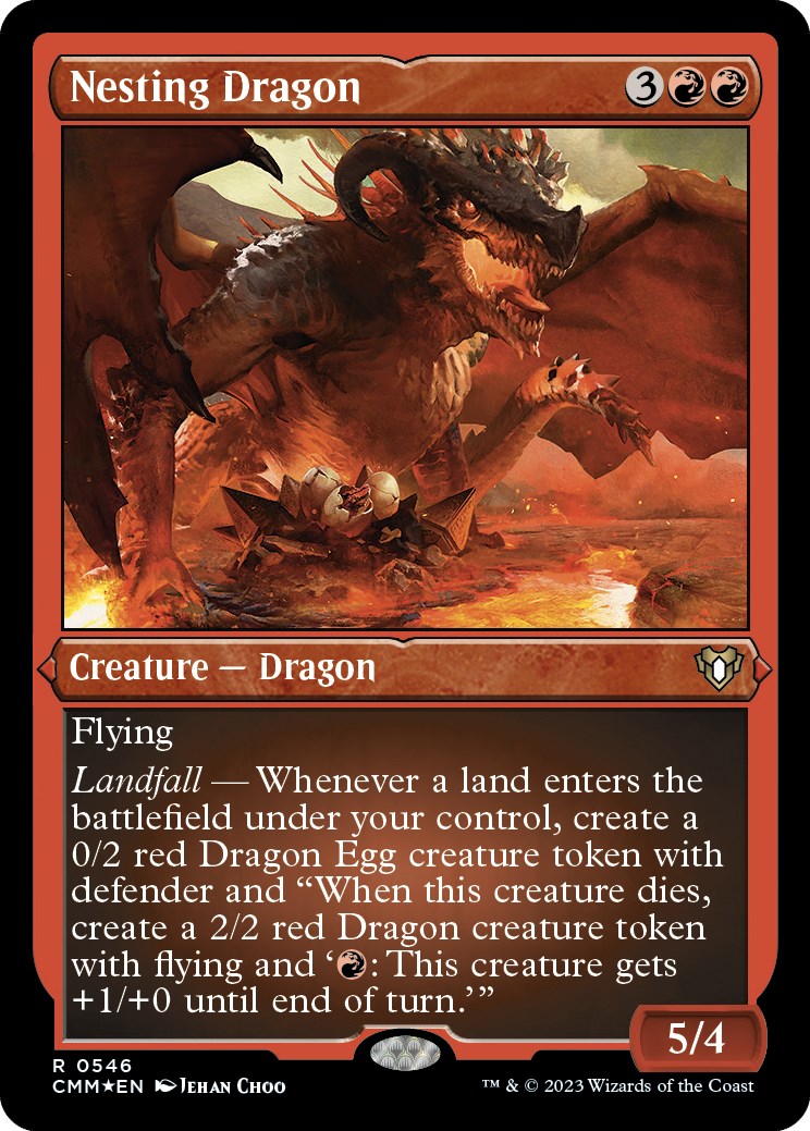 Nesting Dragon (Foil Etched) [Commander Masters] | Good Games Cannington