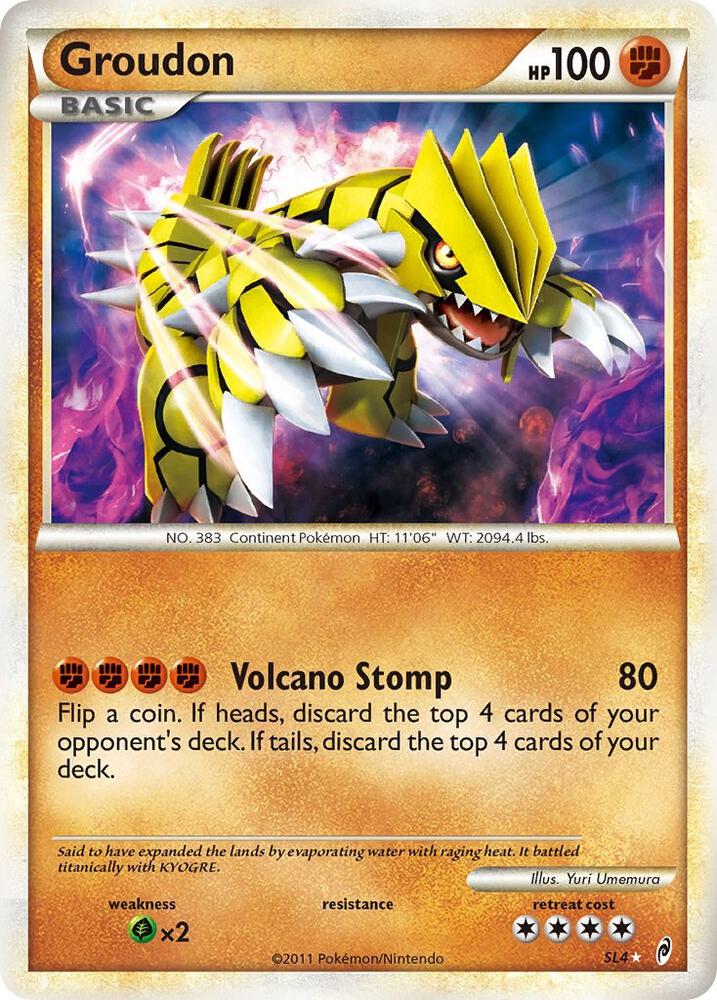 Groudon Shiny SL4 (Call of Legends)  - Holofoil | Good Games Cannington