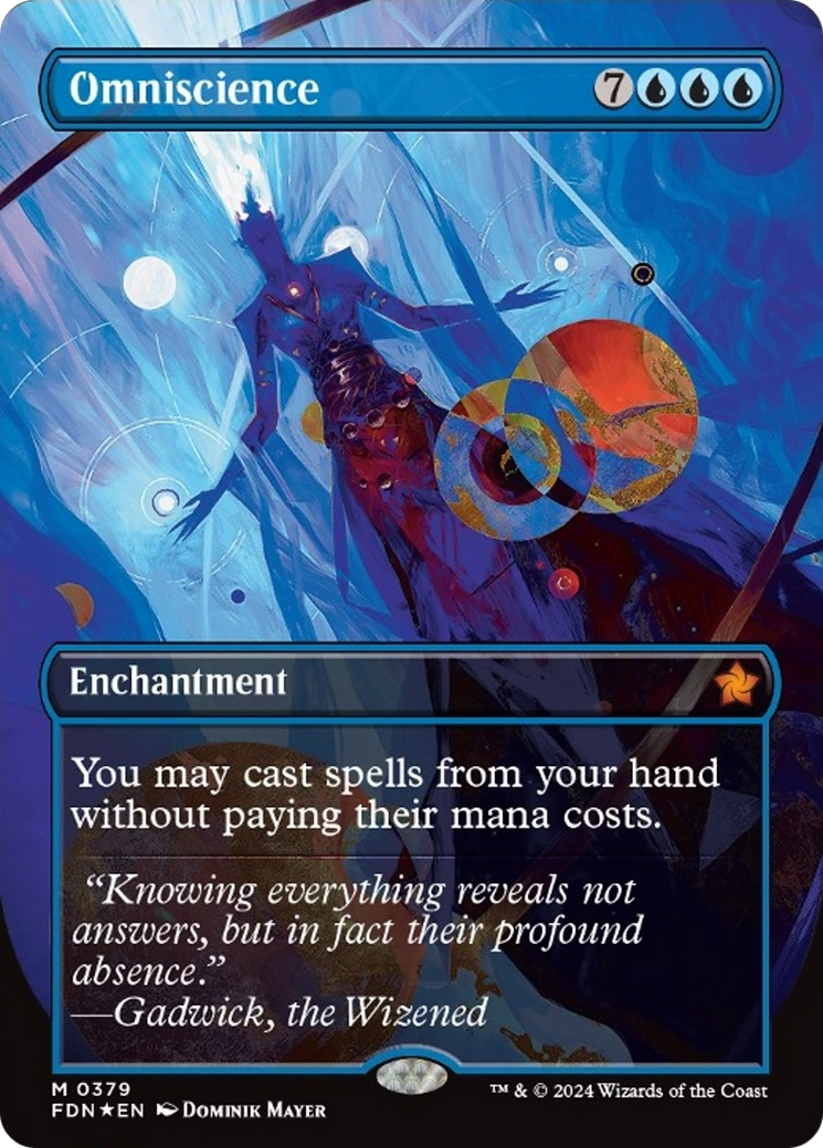 Omniscience (Borderless Mana Foil) [Foundations] | Good Games Cannington
