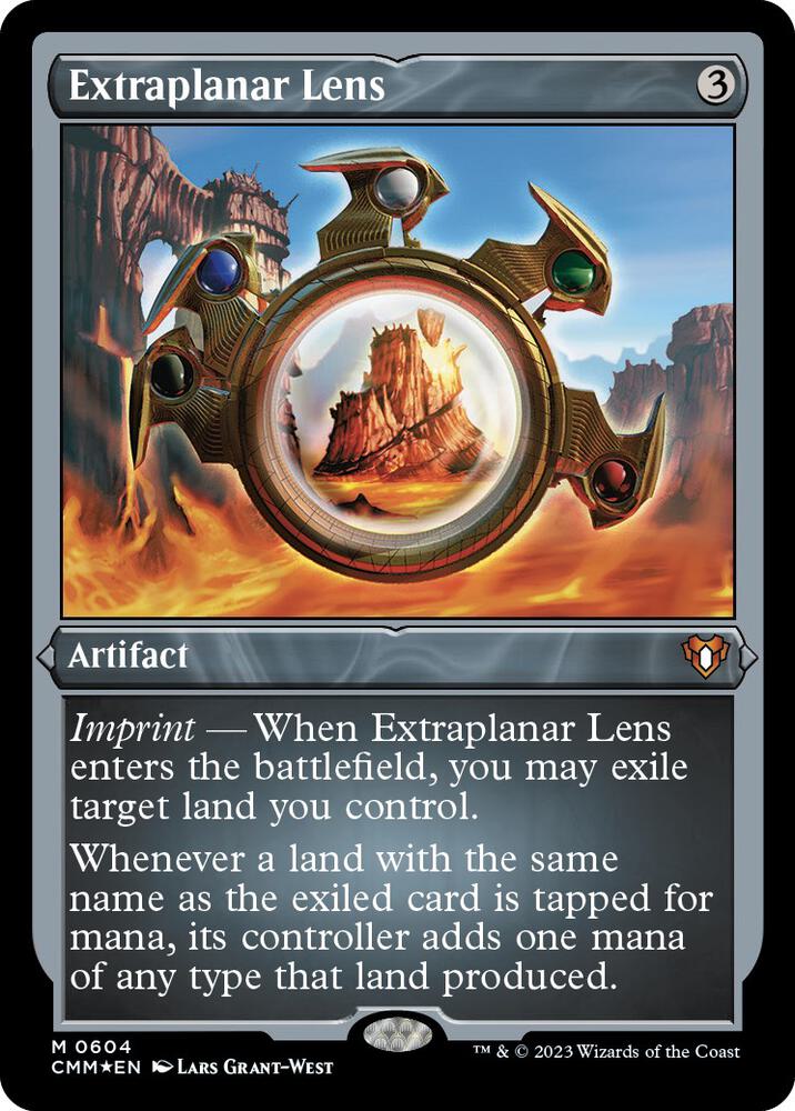 Extraplanar Lens 604 (Commander Masters)  - Etched Foil | Good Games Cannington