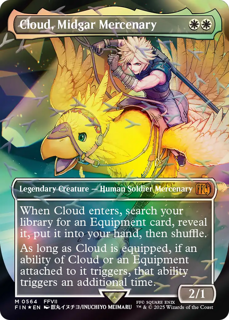 Cloud, Midgar Mercenary (Borderless) (Chocobo Track Foil) [FINAL FANTASY] | Good Games Cannington