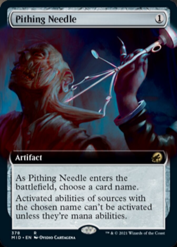 Pithing Needle (Extended Art) [Innistrad: Midnight Hunt] | Good Games Cannington