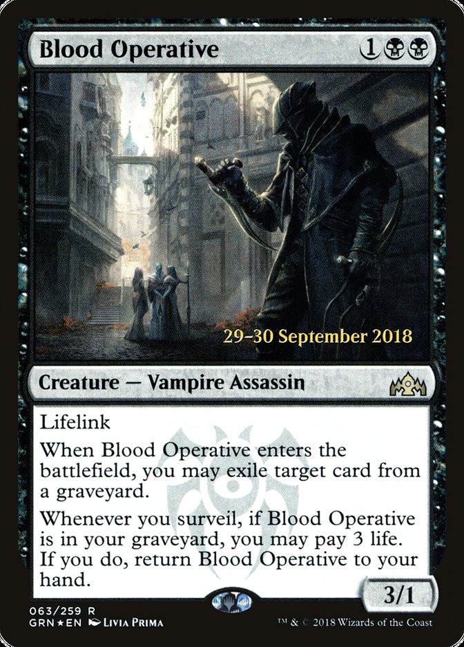 Blood Operative [Guilds of Ravnica Prerelease Promos] | Good Games Cannington