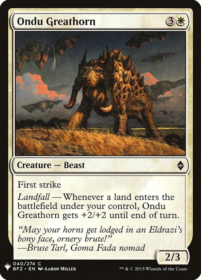Ondu Greathorn [Mystery Booster] | Good Games Cannington