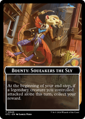 Bounty: Squeakers the Sly // Bounty Rules Double-Sided Token [Outlaws of Thunder Junction Commander Tokens] | Good Games Cannington