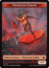 Cat (0027) // Phyrexian Goblin Double-Sided Token [Foundations Tokens] | Good Games Cannington