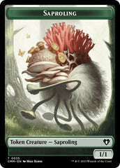 Saproling // Elf Druid Double-Sided Token [Commander Masters Tokens] | Good Games Cannington