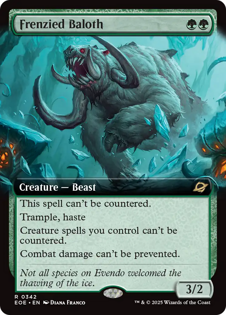 Frenzied Baloth (Extended Art) [Edge of Eternities] | Good Games Cannington