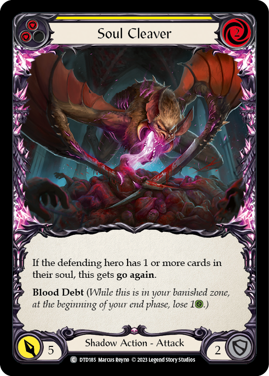 Soul Cleaver (Yellow) [DTD185] (Dusk Till Dawn)  Rainbow Foil | Good Games Cannington