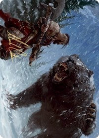 Blizzard Brawl Art Card (Gold-Stamped Signature) [Kaldheim Art Series] | Good Games Cannington