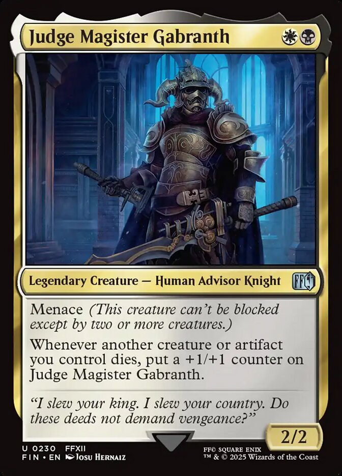 Judge Magister Gabranth 230/309 (FINAL FANTASY)  | Good Games Cannington