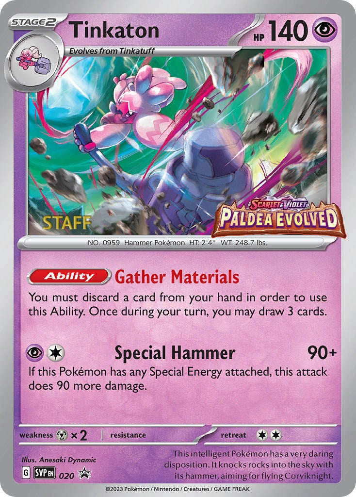 Tinkaton (020) (Staff Promo) [Scarlet & Violet: Black Star Promos] | Good Games Cannington