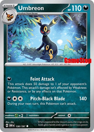 Umbreon (130/197) (GameStop Exclusive) [Scarlet & Violet: Black Star Promos] | Good Games Cannington