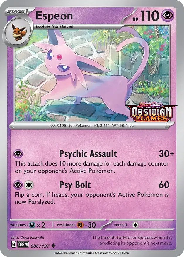 Espeon (086/197) (Best Buy Exclusive) [Scarlet & Violet: Black Star Promos] | Good Games Cannington
