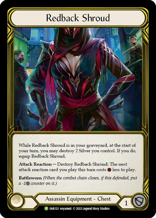 Redback Shroud (Golden) [FAB123] (Promo)  Cold Foil | Good Games Cannington