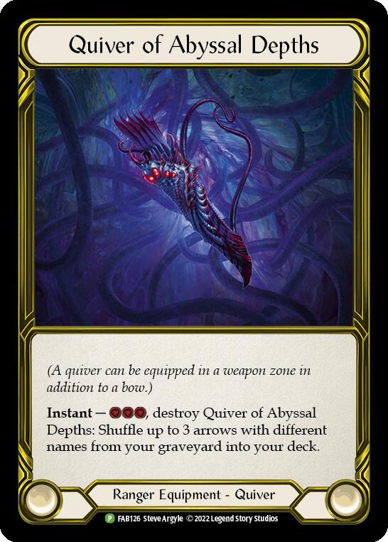 Quiver of Abyssal Depths (Golden) [FAB126] (Promo)  Cold Foil | Good Games Cannington