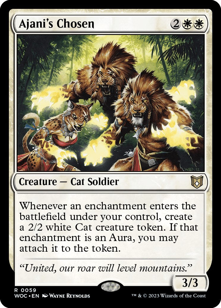 Ajani's Chosen [Wilds of Eldraine Commander] | Good Games Cannington