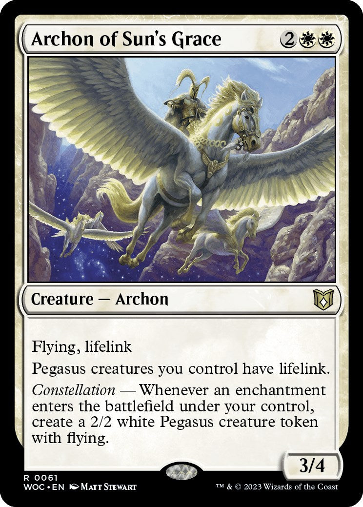 Archon of Sun's Grace [Wilds of Eldraine Commander] | Good Games Cannington
