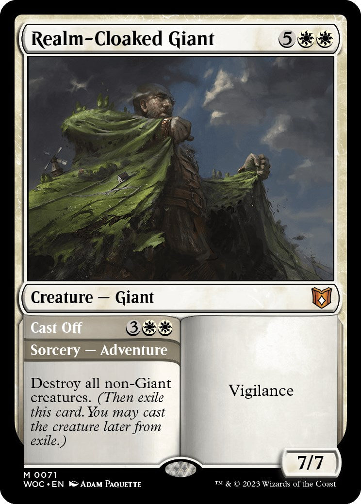 Realm-Cloaked Giant // Cast Off [Wilds of Eldraine Commander] | Good Games Cannington
