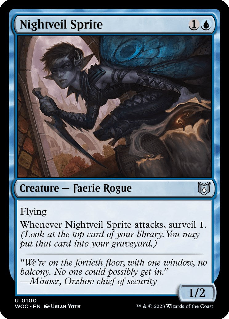 Nightveil Sprite [Wilds of Eldraine Commander] | Good Games Cannington