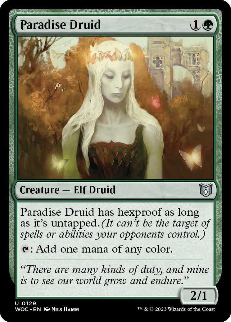 Paradise Druid [Wilds of Eldraine Commander] | Good Games Cannington