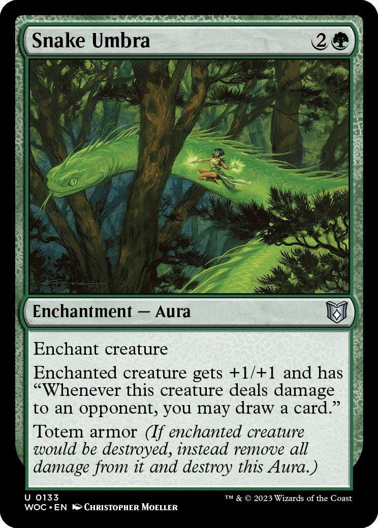 Snake Umbra [Wilds of Eldraine Commander] | Good Games Cannington