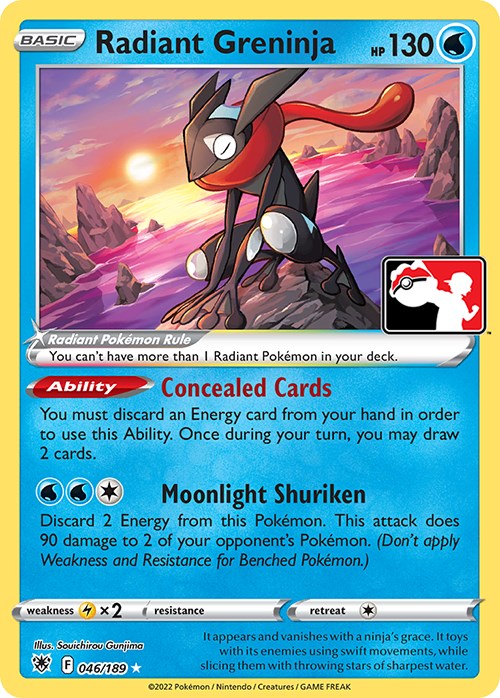 Radiant Greninja (046/189) [Prize Pack Series Three] | Good Games Cannington