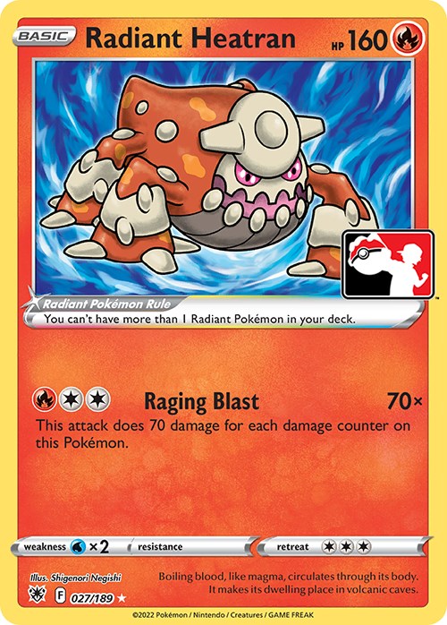 Radiant Heatran (027/189) [Prize Pack Series Three] | Good Games Cannington
