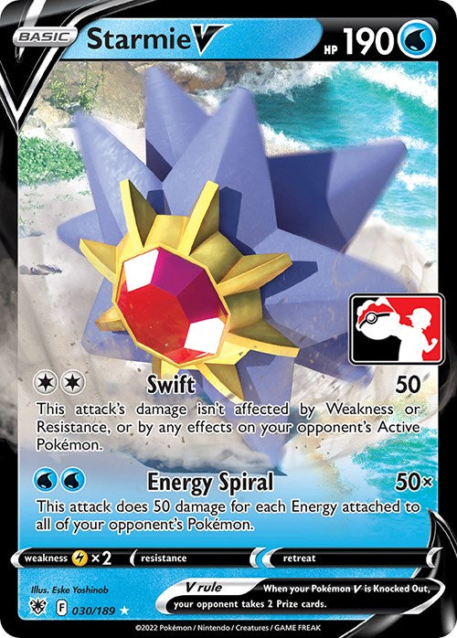 Starmie V (030/189) [Prize Pack Series Three] | Good Games Cannington