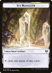 Elf Warrior // Icy Manalith Double-Sided Token [Kaldheim Tokens] | Good Games Cannington
