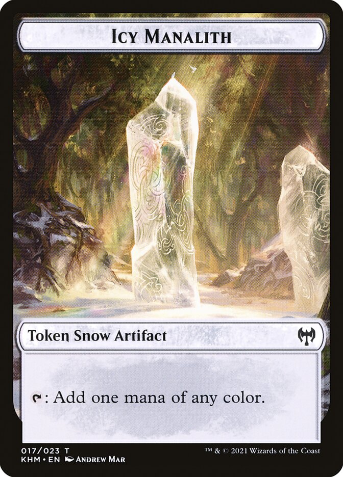 Dwarf Berserker // Icy Manalith Double-Sided Token [Kaldheim Tokens] | Good Games Cannington