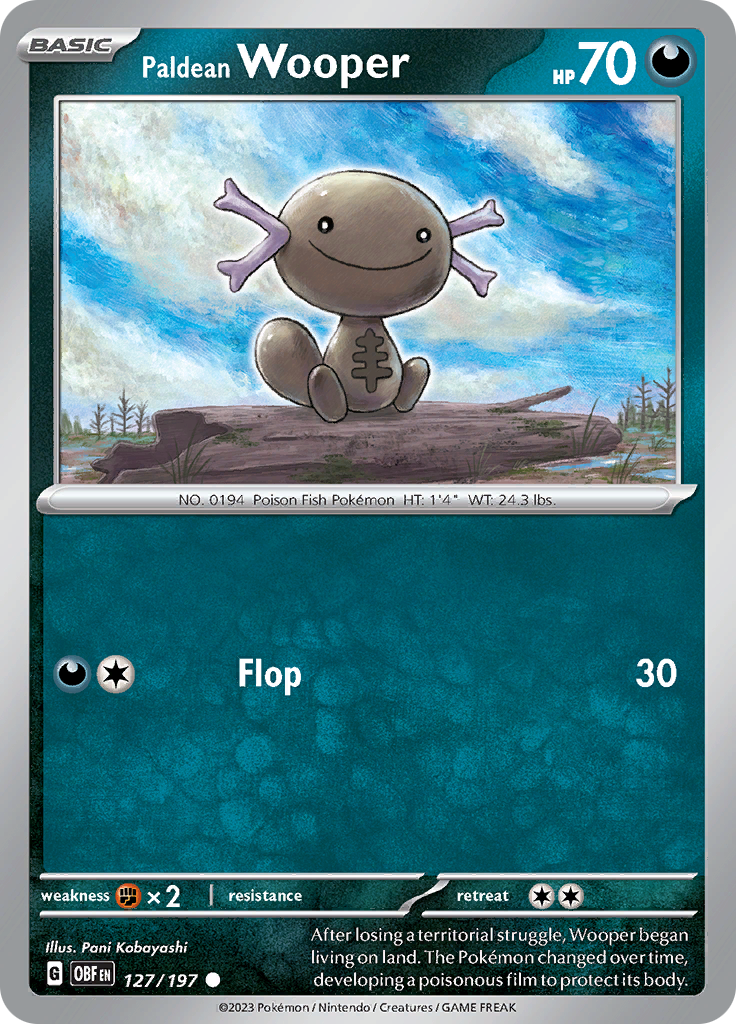 Paldean Wooper (127/197) [Scarlet & Violet: Obsidian Flames] | Good Games Cannington