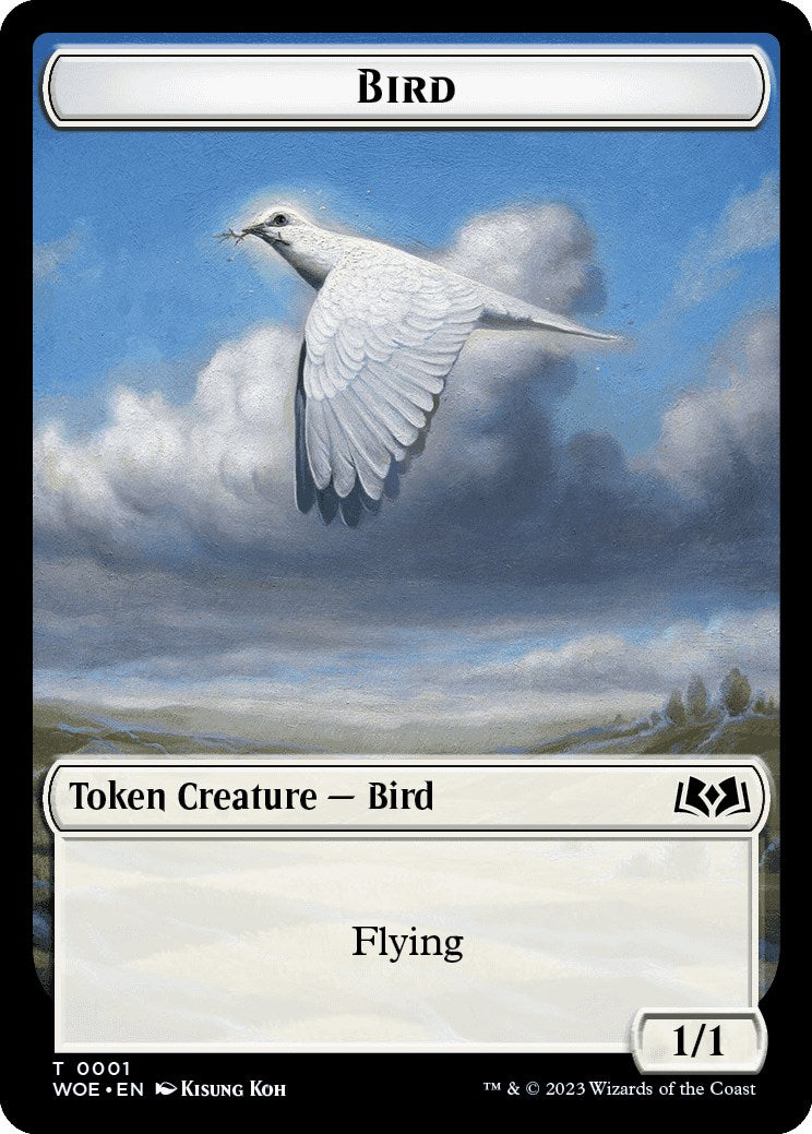 Bird Token [Wilds of Eldraine Tokens] | Good Games Cannington