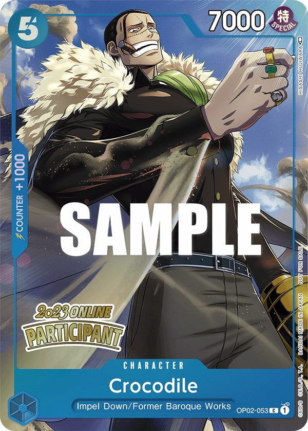 Crocodile (Online Regional 2023) [Participant] [One Piece Promotion Cards] | Good Games Cannington