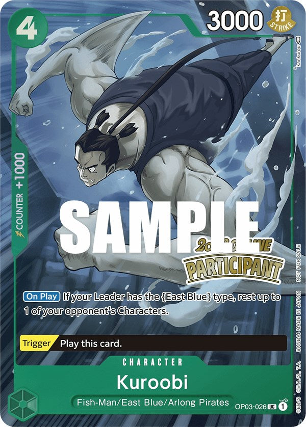 Kuroobi (Online Regional 2023) [Participant] [One Piece Promotion Cards] | Good Games Cannington