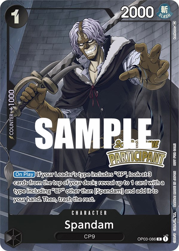 Spandam (Online Regional 2023) [Participant] [One Piece Promotion Cards] | Good Games Cannington