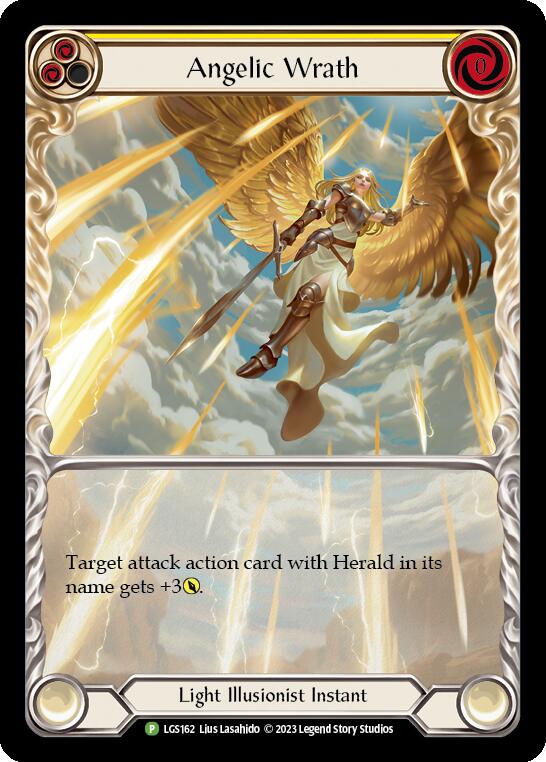 Angelic Wrath (Yellow) [LGS162] (Promo)  Rainbow Foil | Good Games Cannington