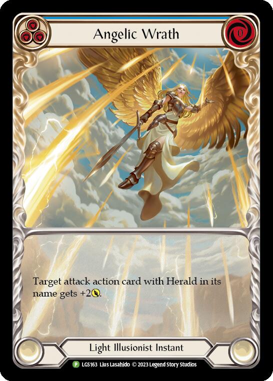 Angelic Wrath (Blue) [LGS163] (Promo)  Rainbow Foil | Good Games Cannington