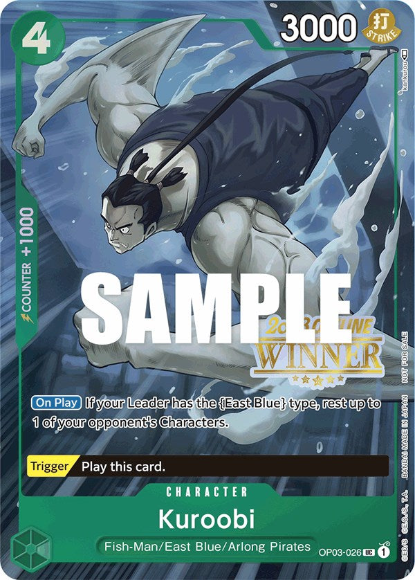 Kuroobi (Offline Regional 2023) [Winner] [One Piece Promotion Cards] | Good Games Cannington