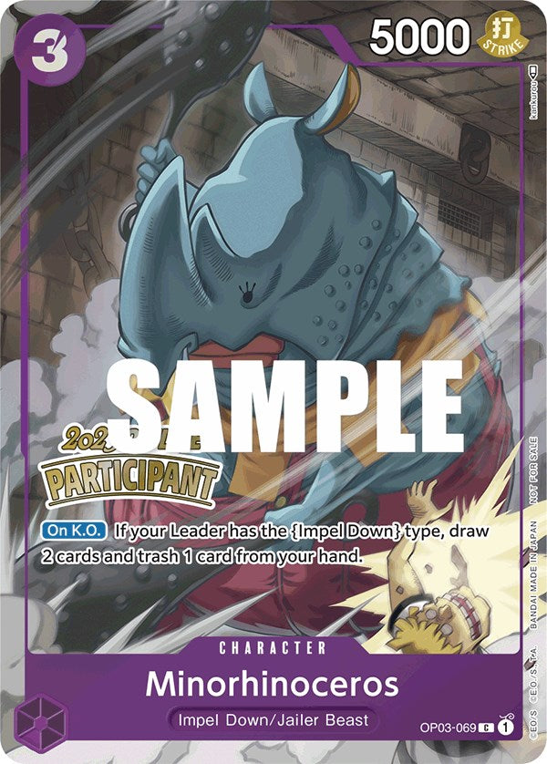Minorhinoceros (Offline Regional 2023) [Participant] [One Piece Promotion Cards] | Good Games Cannington