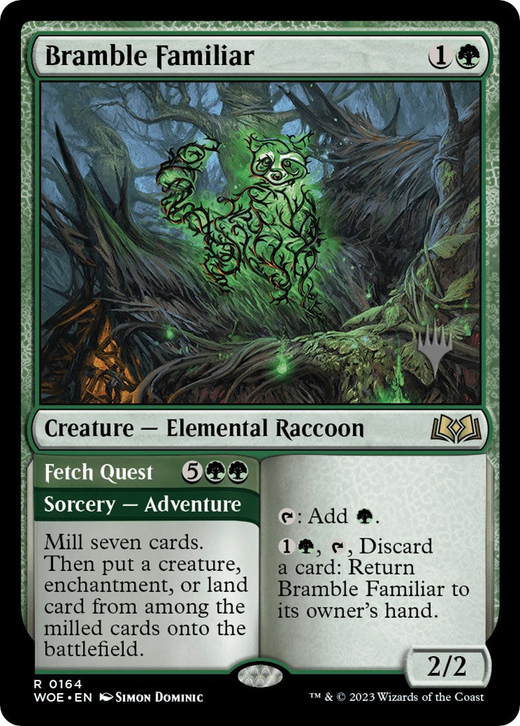 Bramble Familiar // Fetch Quest (Promo Pack) [Wilds of Eldraine Promos] | Good Games Cannington