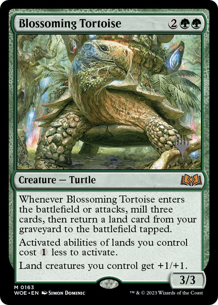 Blossoming Tortoise (Promo Pack) [Wilds of Eldraine Promos] | Good Games Cannington
