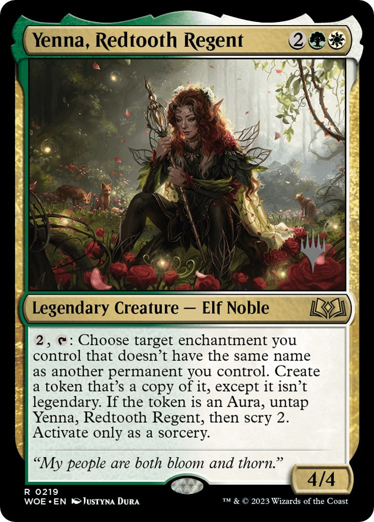 Yenna, Redtooth Regent (Promo Pack) [Wilds of Eldraine Promos] | Good Games Cannington