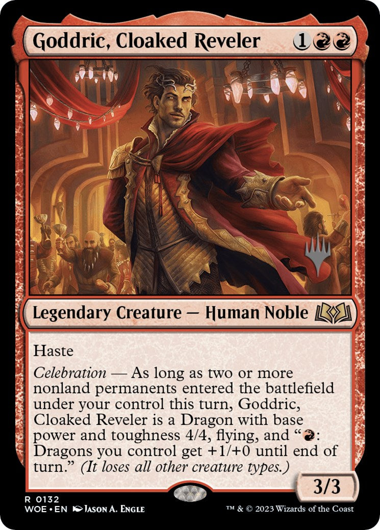 Goddric, Cloaked Reveler (Promo Pack) [Wilds of Eldraine Promos] | Good Games Cannington