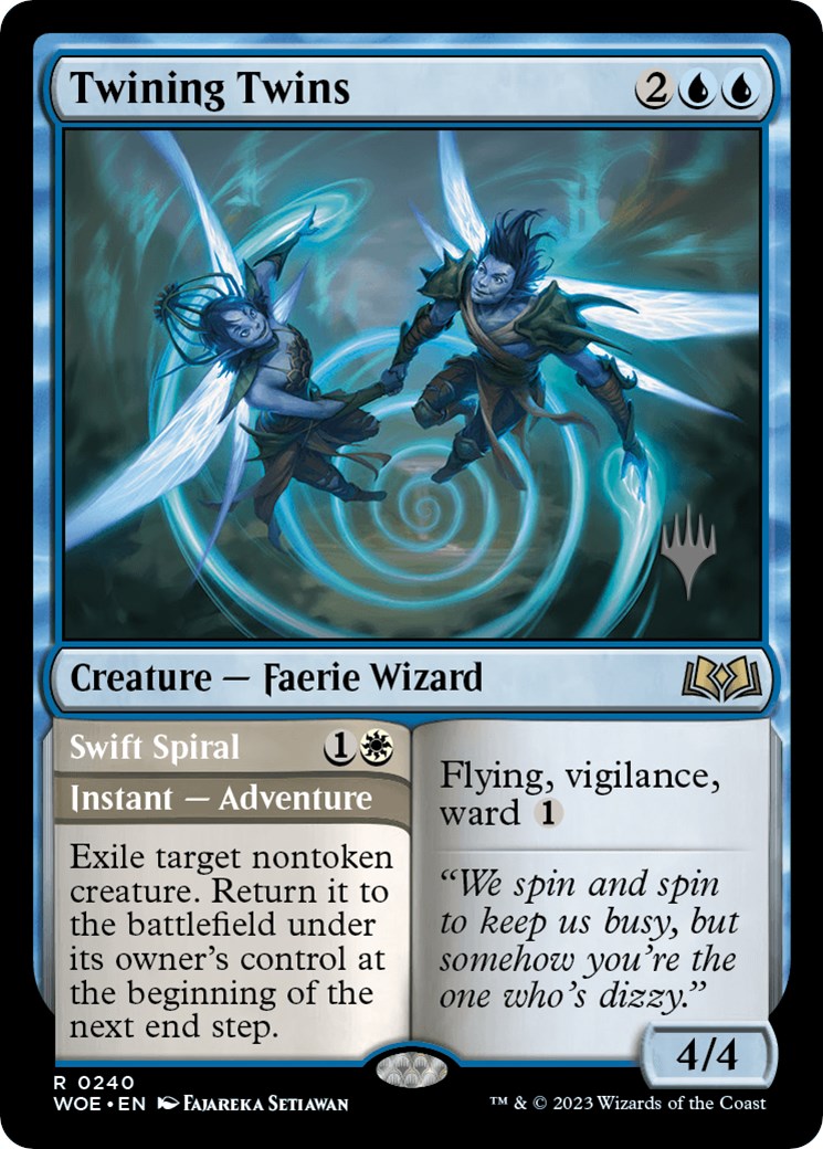 Twining Twins // Swift Spiral (Promo Pack) [Wilds of Eldraine Promos] | Good Games Cannington