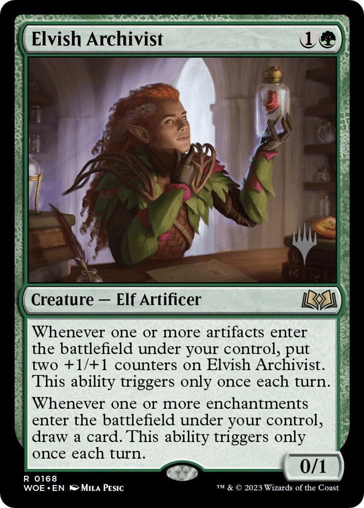 Elvish Archivist (Promo Pack) [Wilds of Eldraine Promos] | Good Games Cannington